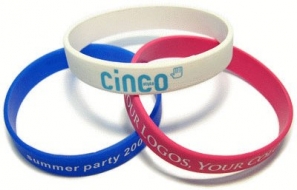 silicon wristbands - silk screen printed