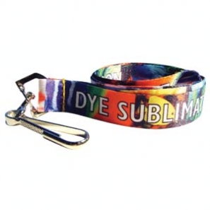 dye sublimation printed smooth polyester & rPET lanyards