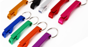 65*12mm anodised aluminium can & bottle opener keyring