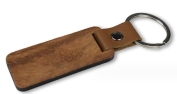 wood & leather keyring