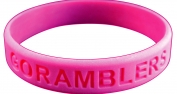 silicon wristband with recessed or raised logo